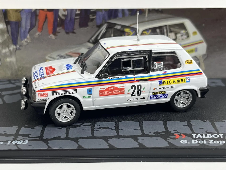 G Del Zoppa E Tognana Talbot Samba Rallye Sanremo 1983 1:43 Altaya TS2 B4 - Image 4 of 4