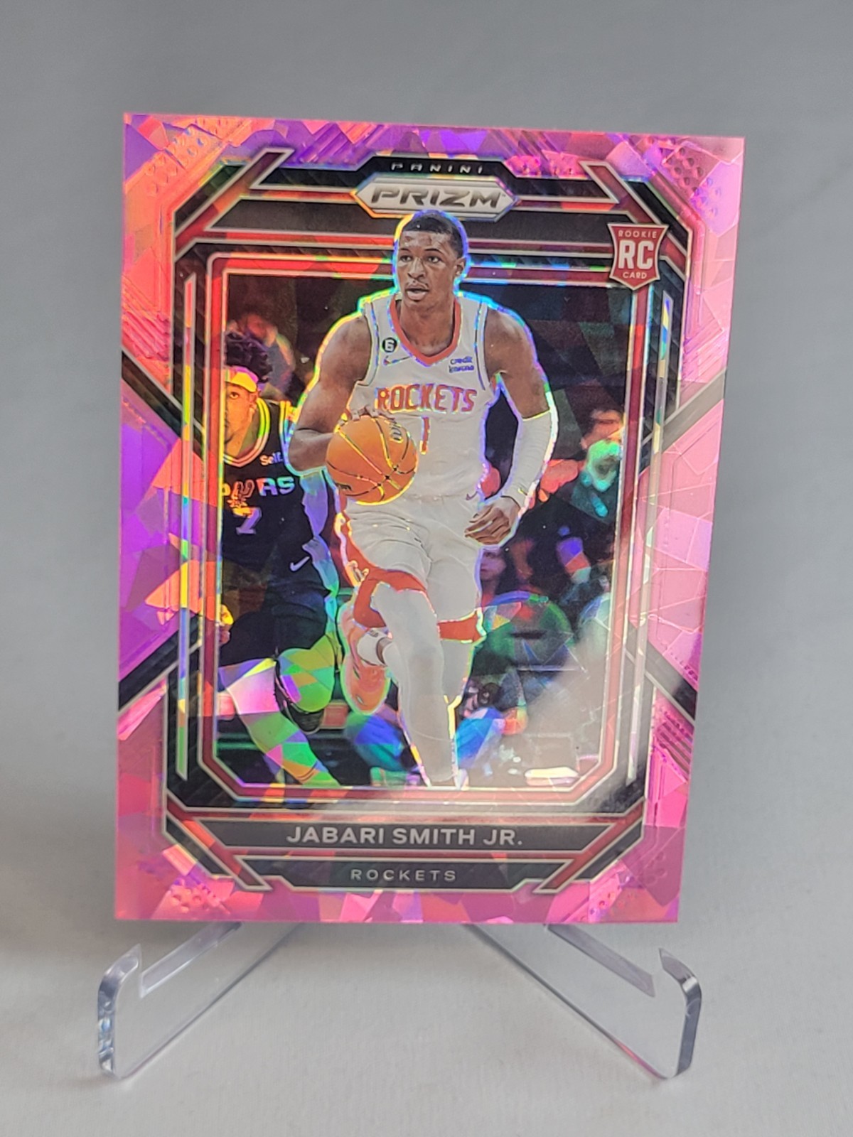 Jabari Smith Jr. Rookie RC Pink Ice Prizm 2022-23 Panini Prizm #228