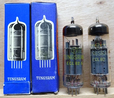 Pair: TUNGSRAM ECL82 | NOS NIB ✅ Tubes Tube Röhre ( 6BM8 ) - Bild 1 von 4