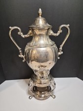 Sheridan Silver on Copper Coffee/Drink Dispenser with warmer 19" tall