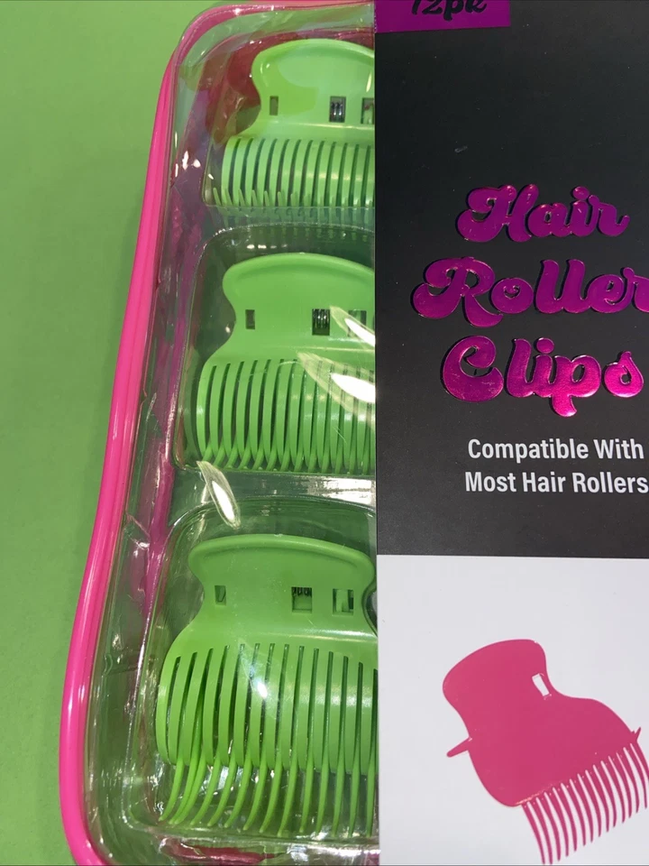 ¡NUEVO! PINZAS ENROLLABLES PARA EL CABELLO BELLA PRO VERDE/ROSA Foto 2 de 4