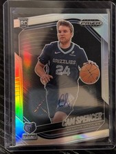 2024-25 Prizm Black Cam Spencer #218 Silver Prizm Auto Memphis Grizzlies