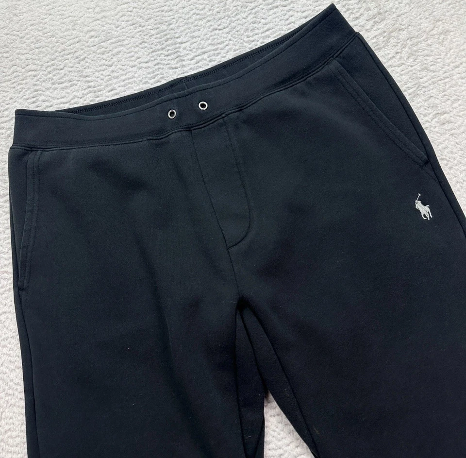 Pantalones de chándal Polo Ralph Lauren para hombre talla mediana negros gris pony Foto 2 de 4