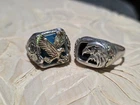 Vintage Black Hills Gold Eagle Ring Lot – Signed RGC/S – 12K Gold & 925 Sterling