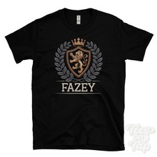 FAZEY FANTASY COAT OF ARMS T-SHIRT novelty parody family name crest