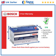 EFB Battery fits MIDDLEBRIDGE SCIMITAR 2.9 88 to 91 Stop Start Bosch 019 EFB New