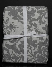 Pottery Barn Cotton Jacquard Medallion Duvet Cover Full Queen 92" X 88' Gray New