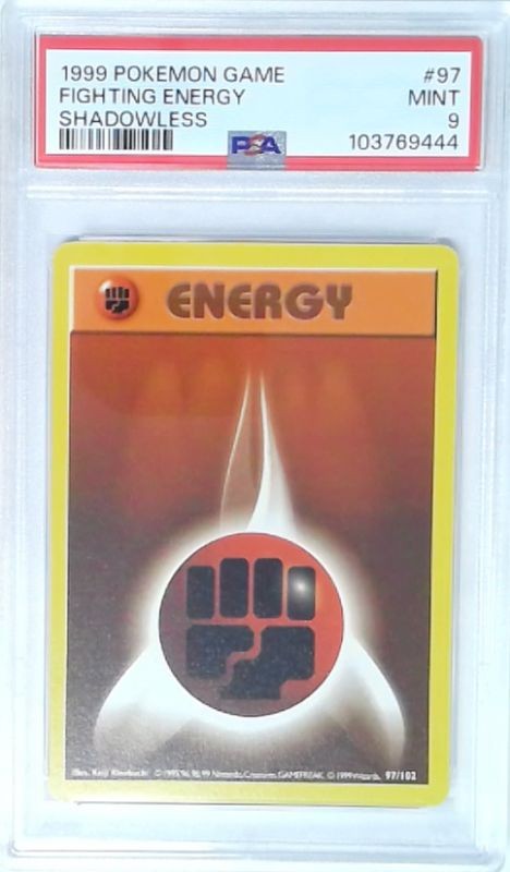 1x  V1974: 1999: Fighting Energy: 97/102: Shadowless: Game: PSA: 9: MINT: 103769