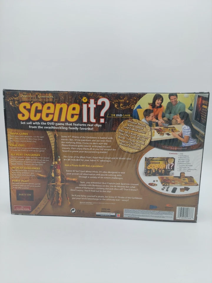 Scene It?: Pirates Of The Caribbean DVD Board Game New & Factory Sealed - Image 2 of 4