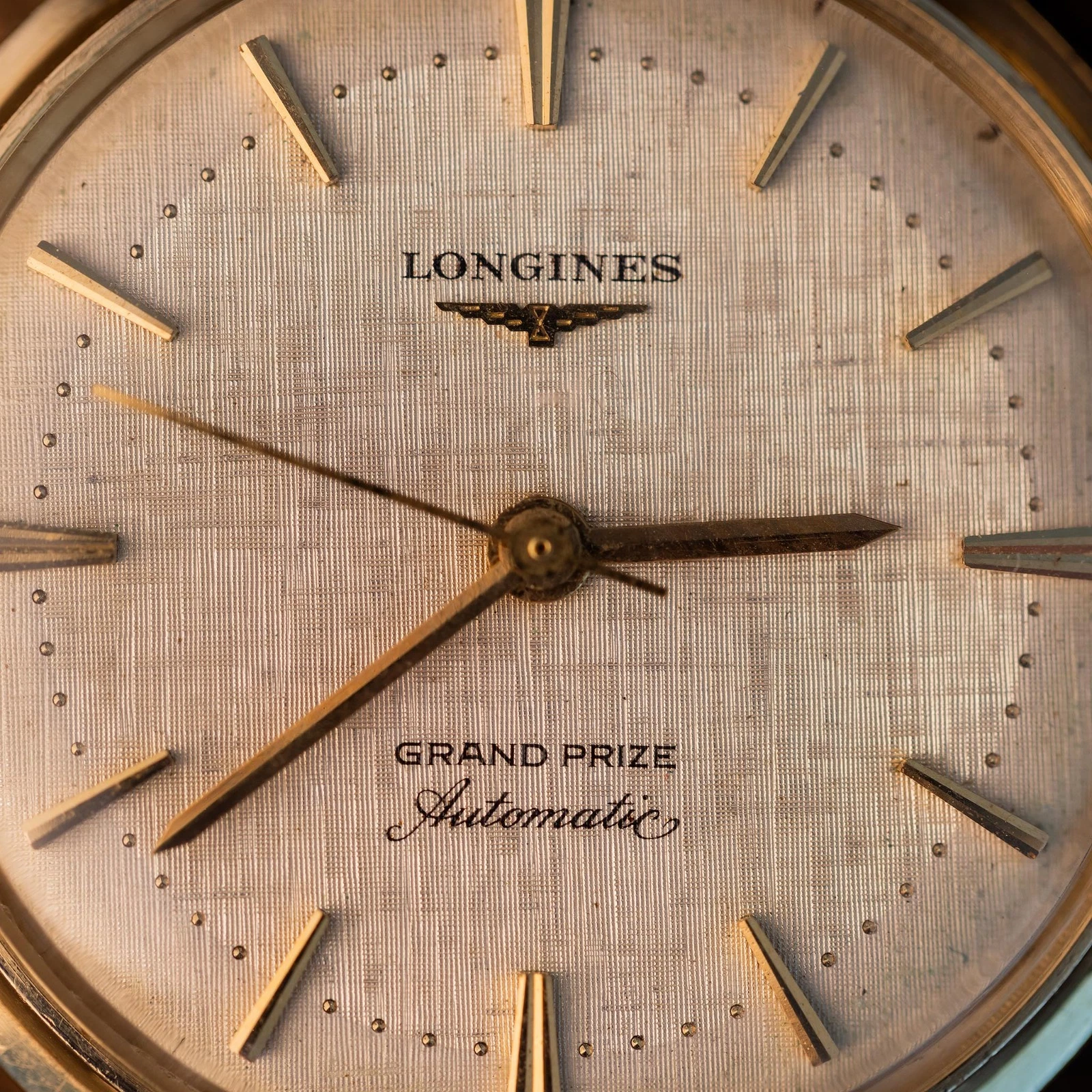 Vintage Longines Grand Prize 14K Solid Gold Automatic Watch Cal 340 Box & Papers - product detail image 13