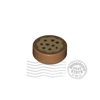 1x LEGO 98138pb014 Tile Decorated Cookie 1x1 | 6055384