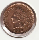 US Rare Old West 1903 Indian Head Penny Coin American Collection Shield Cent USA
