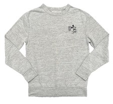 Disneyland Mickey Mouse Gray Heather Long Sleeve Knit Sweater Top Size Small