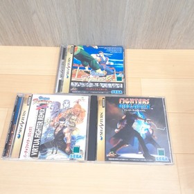 SEGA SATURN CONSOLE JAPAN GRAY Bundle with 2 Controller & 6 Games Tested NTSC-J