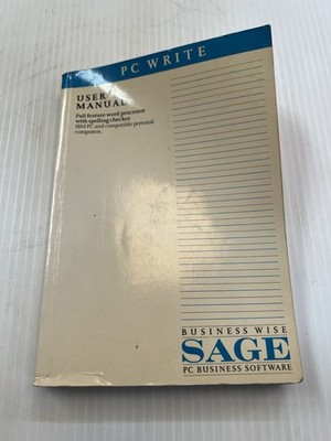 Vintage PC Write Operator s Manual (1986)   IBM PC Word Processor Guide