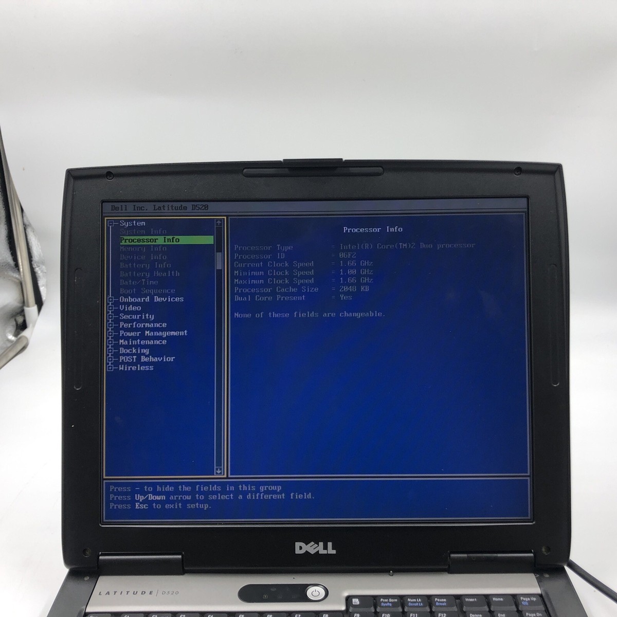 Dell Latitude D520 Intel Core 2 Duo 06F2 1.66GHZ 1GB NO HDD/OS Bad Dell Latitude D520 Intel Core 2 Duo 06F2 1.66GHZ 1GB NO HDD/OS Bad