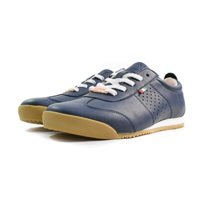 Lambretta Men's Navy Italia PU Nubuck Trainer RRP £55 UK