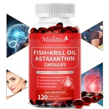 Triple Strength Astaxanthin 32mg with Organic Coconut Oil - 120 Softgel