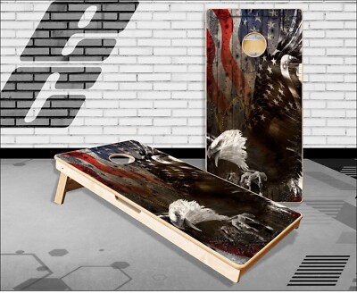 Ghost American Eagle Scream Cornhole Boards Bean Bag Toss Game