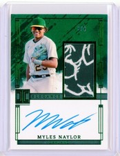 2024 Panini Impeccable MYLES NAYLOR Green RC Patch On-Card AUTO Autograph 3/4
