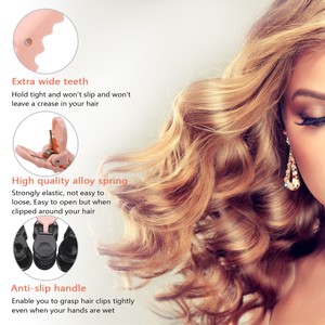 5pcs Plastic Non Slip Hair Clips For Thick Hair Hairgrips Women