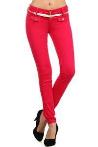 hot pink skinny pants