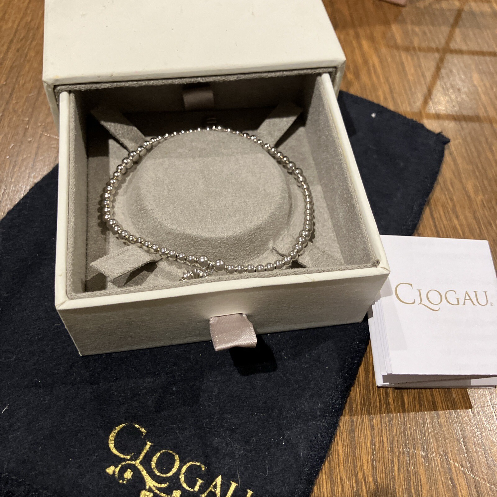 Clogau Silver Bracelet , Affinity Bead Welsh Rose Gold, Boxed , Unworn