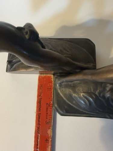 ANTIQUE ART DECO K&O BRONZE NUDE EGYPTIAN REVIVAL STATUE SCULPTURE BOOKENDS USA - Picture 17 of 18