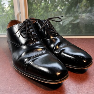 Florsheim Oxford Mens 8.5 D Black Leather Lace Up Brogue Cap Toe Dress Shoes Florsheim Remi Leather Cap Toe Oxfords, Black | Dress Shoes  main image 2