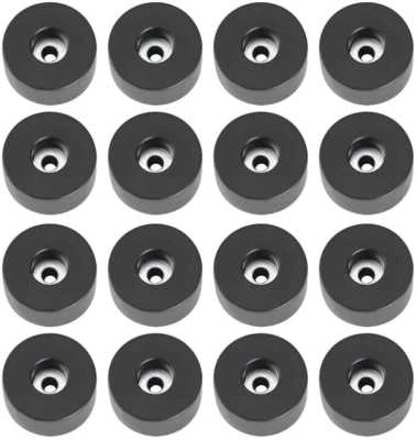 16 Gummifüße Ø 38 x 20 mm Stahleinlage Adam Hall 4909 Gerätefuß Möbelfüße Gummi