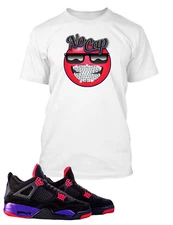 No Cap Smile Graphic Sneaker Tee Shirt Match J4 Raptor Pro Club Shaka Big Tall T