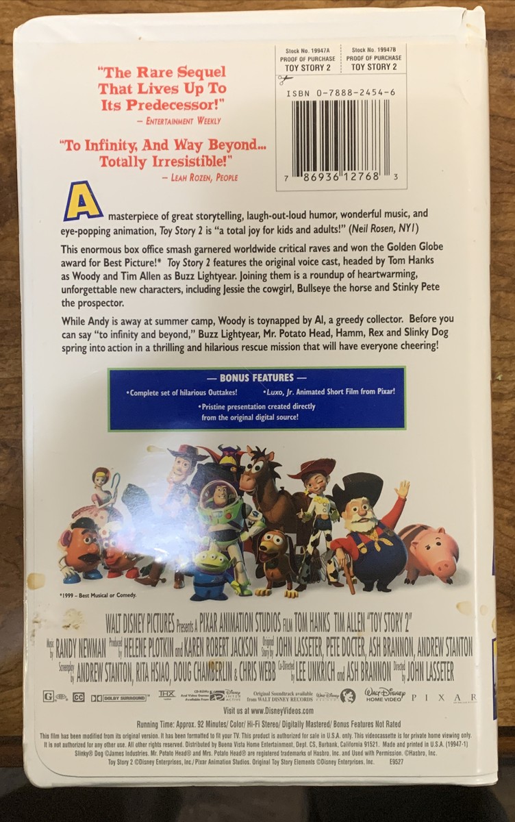 Toy Story 2 (Walt Disney Pixar) VHS Tape | eBay