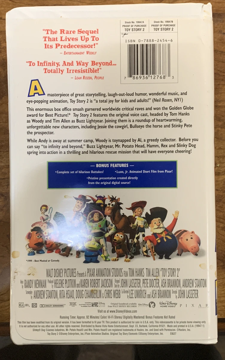 Toy Story 2000 VHS Toy Story, Vhs, Vhs Tapes, 52% OFF