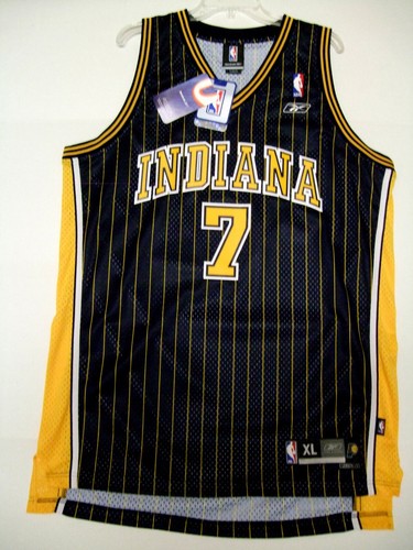 Jermaine O’neal Indiana Pacers #7 AUTHENTIC STITCHED REEBOK RETRO jersey Sz: XL - Picture 6 of 6