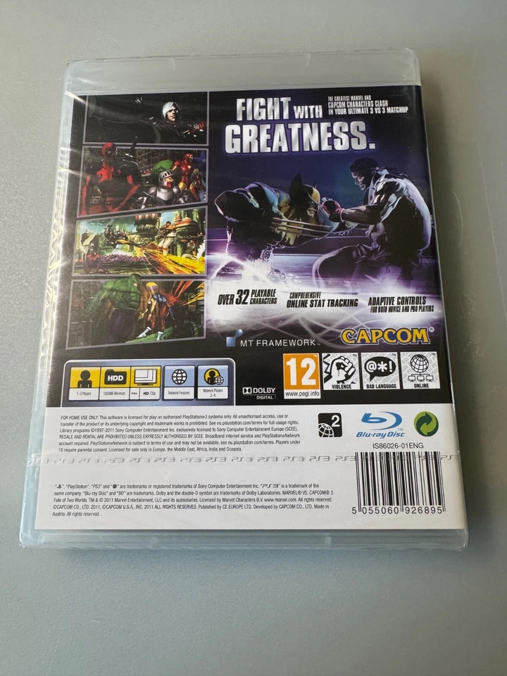 Marvel vs. Capcom 3: Fate of Two Worlds PS3 PAL FACTORY SEALED IMMAC BLES01413 - Image 2 of 3