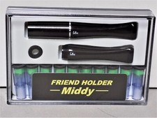 FRIEND CIGARETTE HOLDER MIDDY++ BLACK BLACK TAR NICOTINE DOUBLE FILTER SYSTEM