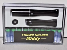 FRIEND CIGARETTE HOLDER MIDDY++ BLACK BLACK TAR NICOTINE DOUBLE FILTER SYSTEM 