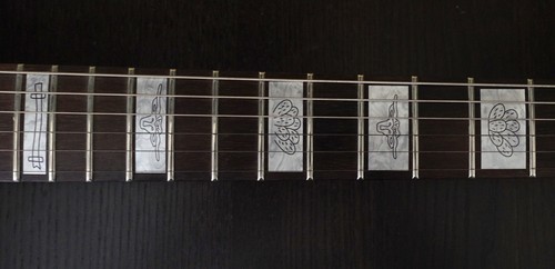 MOP Blocks Fretboard Marker Vinyl Inlay Decals for Gretsch BASS and GUITAR - Picture 5 of 7