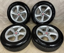 19'' GENUINE JAGUAR F PACE SILVER 5 SPOKE ALLOY WHEELS TYRES 5X108
