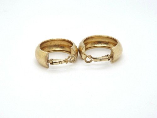 JCM Jacmel Mauritius Sterling Silver Gold Vermeil Wide Hoop Earrings, 5.6g - Picture 6 of 7