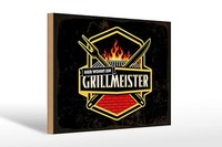 Holzschild Spruch 30X20 Cm Hier Wohnt Ein Grillmeister Deko Schild