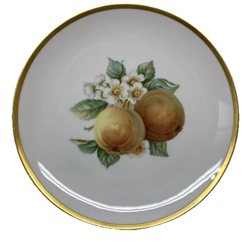 Vtg Hutschenreuther Selb Salad Plate LHS Germany Pasco Asian Pears Gold 8"