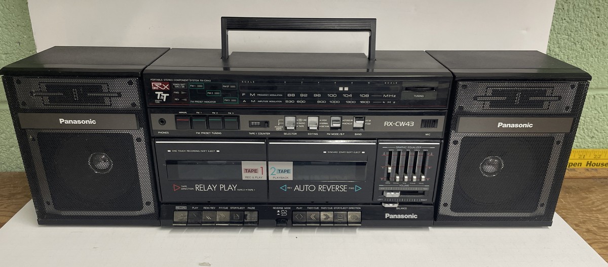 PANASONIC RX-CW43 AM FM STEREO RADIO CASSETTE BOOMBOX 25 PANASONIC RX-CW43 AM FM STEREO RADIO CASSETTE BOOMBOX 25