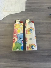 2 New Custom Bic Lighters vintage care Bears characters Must See!