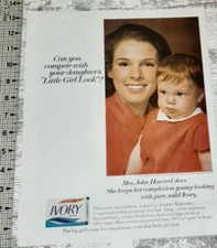 1968 Ivory Soap Vintage Print Ad 99.44% Pure Mother Daughter Skin Care Clean
