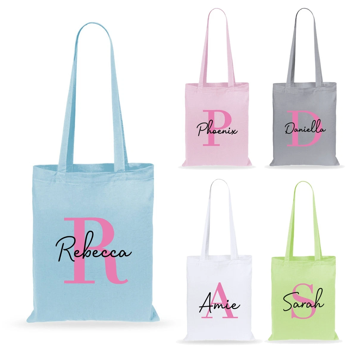 Personalised initial shop bag