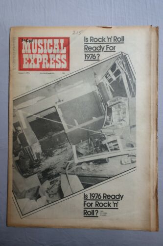 NEW MUSICAL EXPRESS 3rd January 1976 ~ Rock ‘n’ Roll 1976 ~ Steve Cropper ~ 1975 - Afbeelding 1 van 9