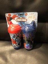 2pk Marvel ultimate Spider-Man Spill Proof 10 oz sipper sippy cup 2 PACK NEW