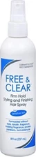 2 Pack Free Clear Styling Finishing Hair Spray Firm Hold 8Oz Each