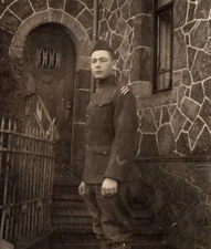 WWI Army Soldier 3rd Infantry Soldier Patch Real Photo Postcard